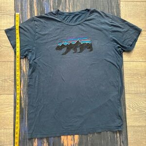 Patagonia 100% Organic Cotton Bear Tee Shirt for Men SZ L Slim Fit